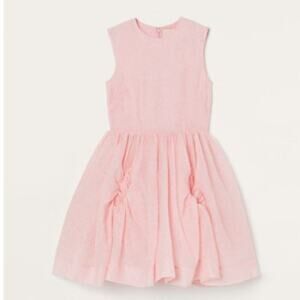 Simone Rocha x H&M Short Cloqué Mini Fit & Flare Dress Pink Sz XS